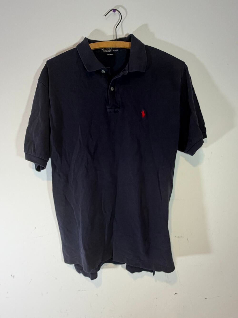Polo Ralph Lauren Men's Medium The Iconic Mesh Knit Polo Shirt navy blue Classic